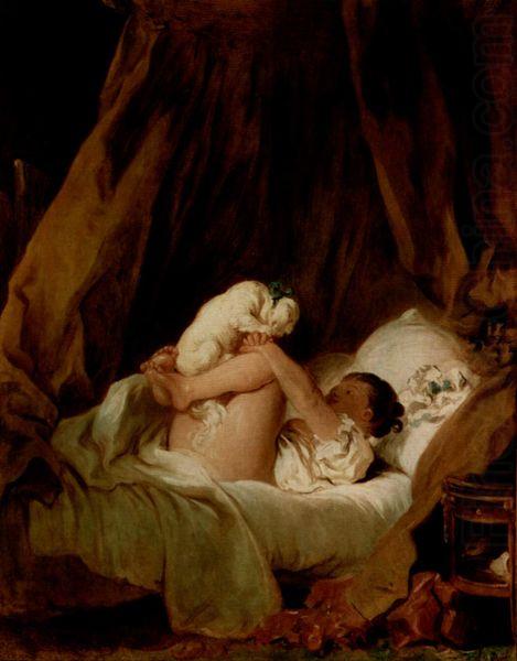 Jean-Honore Fragonard Madchen im Bett china oil painting image